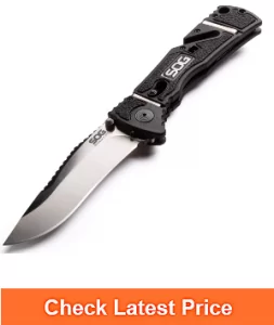 SOG Tactical Pocket Knife - Trident Elite Folding Knife and Survival Knife